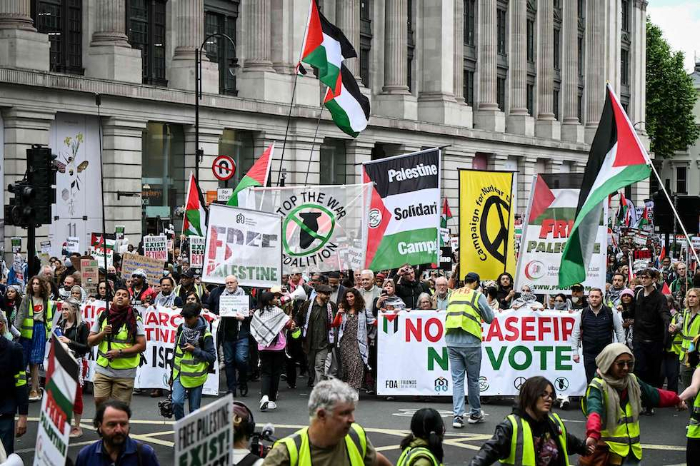 Ribuan Warga London Demo Dukung Palestina di Tengah Kampanye Pemilu