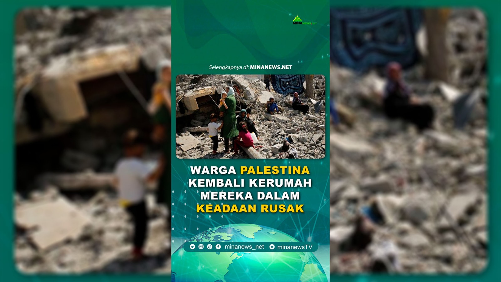 Warga Palestina Kembali ke Rumah Mereka Dalam Keadaan Rusak