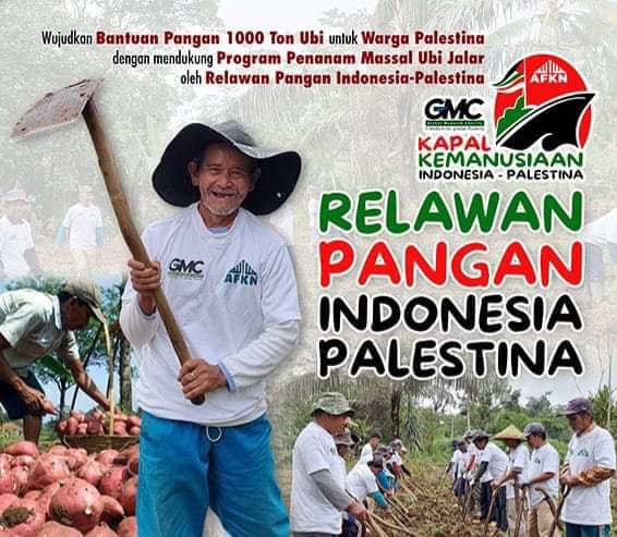 AFKN Siapkan Program Bantuan Pangan 1000 Ton Ubi Jalar untuk Palestina